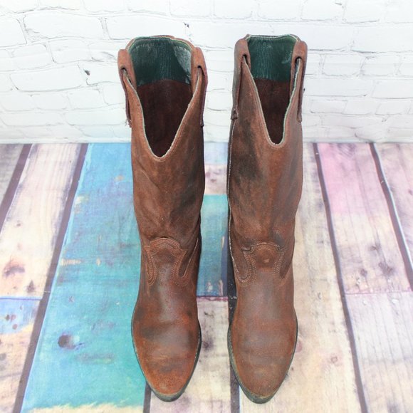 Dexter Leather Mid Calf Western Boots Size 7 - Picture 5 of 9